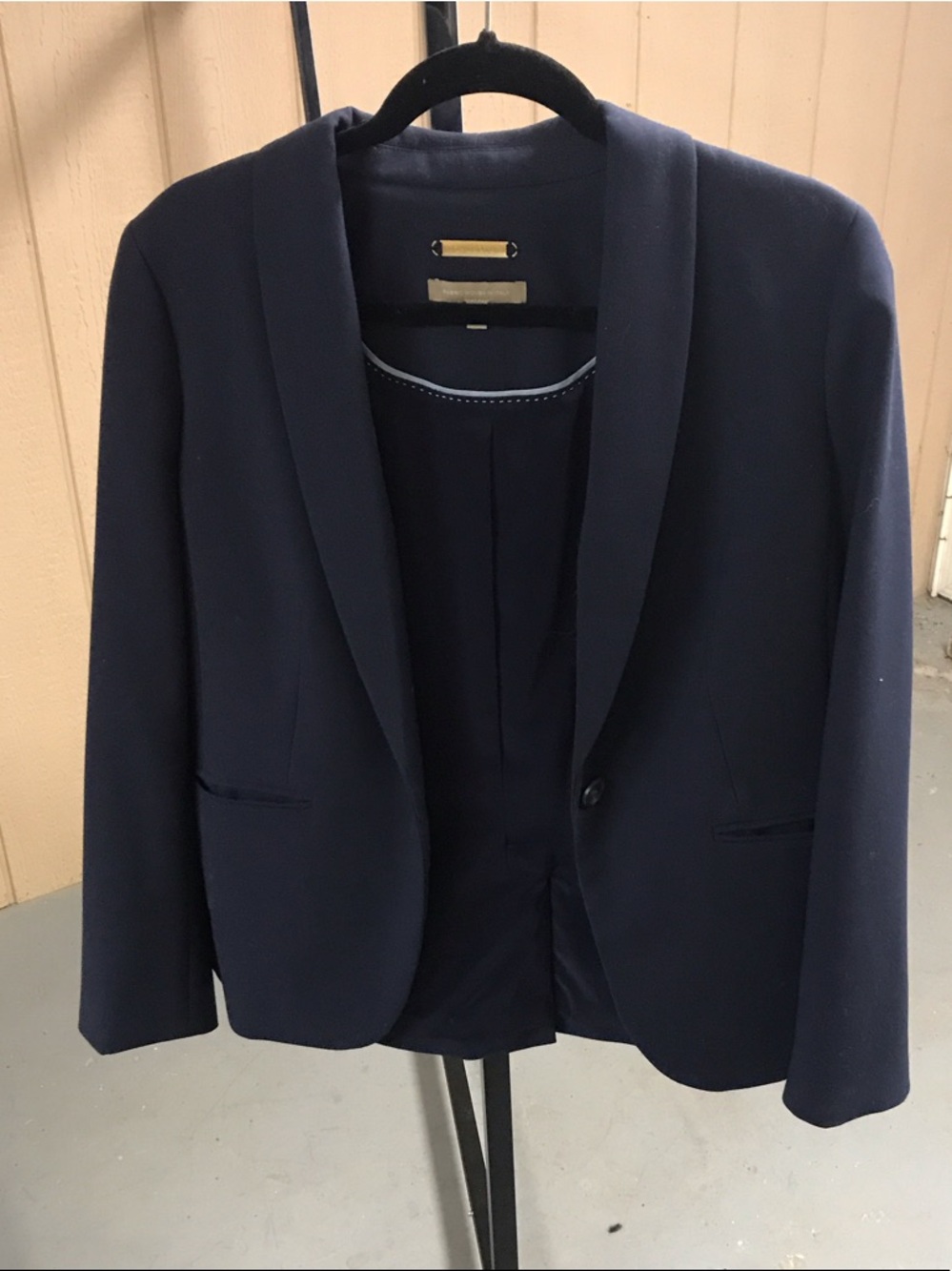 Talbots Navy Shawl Lapel Blazer